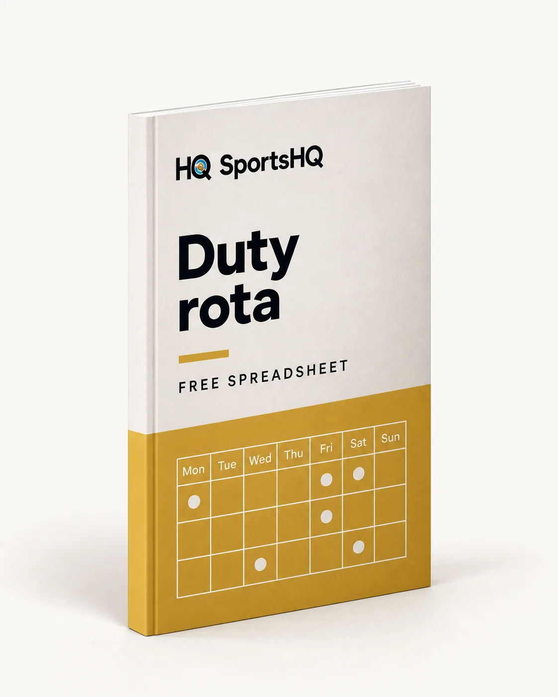 Duty rota digital resource cover shown as a 3D booklet